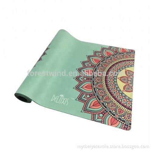 Factory Price Digital Custom Print Natural Rubber Suede Eco Yoga Mat